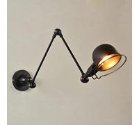 SSNCcNC Lampada a muro braccia lunghe Lampade da parete Nero Regolabile Lampada da lettura americano Vintage ▾ lampada industriale Dentro Girevole Camera da letto Salotto Corridoio