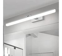 SSNCcNC LED Lampada da Specchio 40 CM 9W Lampada Specchio Bagno Lampada da specchio Bianco caldo 3000K 180 ° regolabile Impermeabile per Bagno armadietto a specchio lampada a muro,Argento