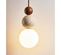 SSNCcNC LED Travertino giallo Lampada a sospensione Camera da letto Comodino Luce a sospensione Design creativo Vintage moderno Minimalismo Lampada per sala da pranzo G9 Soggiorno Loft