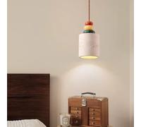 SSNCcNC Moderno Minimalismo Lampada per sala da pranzo Travertino giallo Vintage Lampada a sospensione Camera da letto Comodino 7W Design creativo Luce tricolore Loft