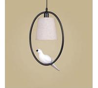 SSNCcNC Nero, american Lampada a sospensione Creativo uccellino Paralume in tessuto Ristorante 1 fiamma Camera da letto Luce da letto E27 * 1 Le scale Soggiorno Studia sala