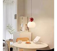 SSNCcNC Rosso, Camera da letto Comodino Lampada a sospensione Nordico Moderno Minimalismo 7W acrilico Design creativo Luce calda 3000K Soggiorno Soppalco Corridoio 16 * 22CM