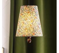 SSNCcNC Stile francese vintage Lampada a sospensione paralume in tessuto legno camera da letto =Minimalismo Lampada per sala da pranzo Design creativo E27 Soggiorno Ø18*20cm