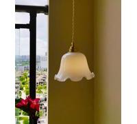 SSNCcNC Stile francese vintage Lampada a sospensione vetro Camera da letto= Comodino Minimalismo Lampada per sala da pranzo Design creativo E27 Soggiorno Ø18*9cm