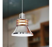 SSNCcNC Vintage Color argento Lampada a sospensione Moderno Legno Lampada da sala da pranzo Comodino E27 Per camera da letto soggiorno Ø17*17cm