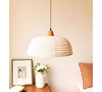 SSNCcNC Vintage Lampada a sospensione Stile giapponese Lampada da sala da pranzo Paralume in tessuto Minimalismo Luci a sospensione Design creativo =Lampada da soffitto E27