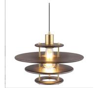 SSNCcNC Vintage Legno Lampada a sospensione Industriale moderno Lampada da sala da pranzo Luci a sospensione Comodino Lampada da soffitto camera da letto Ø35cm