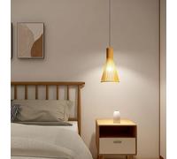 SSNCcNC Vintage Legno Lampada a sospensione Stile giapponese Lampada da sala da pranzo Luci a sospensione Comodino Lampada da soffitto E27 camera da letto soggiorno