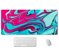 SSOIU Tappetino da scrivania, grande tappetino per mouse, 80 x 40 cm, XXL, tappetino per mouse da gioco con base antiscivolo, bordo cucito, tappetino per mouse per computer, ufficio, tastiera e laptop