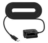 ssontong Upgraded OBD2 OBD Power Cable for Dash Camera, OBD to Type-C USB OBDII Adapter Hardwire Charger Cable 24 Hours Surveillance and Acc Two Mode with Switch Button (Type-C USB Port)