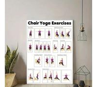 SSOPTMCB Chair Yoga for Seniors Poster, Gentle Seated Exercises for Over 60, Step-by-Step Illustrated Wall Chart for Home, Senior Center or Therapy(Unframed,12x18inch(30x45cm))