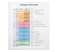 SSOPTMCB Complete Geologic Time Scale Earth History Chart Educational Poster For Science Classroom Laboratory Den Wall Decor(Unframed,16x24inch(40x60cm))