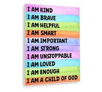 SSOPTMCB Faith-Based Kids Room Decor - I Am a Child of God Inspirational Bible Print, Scripture Wall Art for Nursery Christian Bedroom(Unframed,08x12inch(20x30cm))