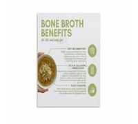 SSOPTMCB Guide to Bone Broth and Its Benefits Poster Nutrient Rich Food Chart Wall Decor for Healthy Kitchen(Unframed,08x12inch(20x30cm))