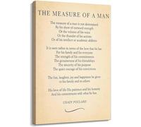 SSOPTMCB Inspirational The Measure of a Man Poster - Motivational Poem Wall Art for Modern Home Decor and Gift Giving(Unframed,08x12inch(20x30cm))