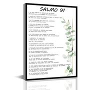 SSOPTMCB My Refuge Inspirational Wall Art - Salmo 91 En Español on Canvas, Framed Biblical Print for a Blessed Home or Office, Gift Ready(Unframed,08x12inch(20x30cm))