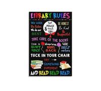 SSOPTMCB Reading Posters for Classroom, Encourage a Love of Reading, Elementary School Library Decor & Wall Art(Framed,12x18inch(30x45cm))