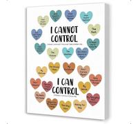 SSOPTMCB Therapist Office Wall Decor, I Can Control Mental Health Canvas Art, Mindful Indulgence Print for Counseling Room and Mental Health Clinic(Unframed,12x18inch(30x45cm))