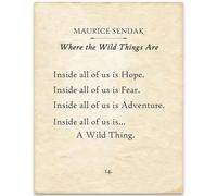 SSOPTMCB Where The Wild Things Are Print, Let The Wild Rumpus Start Inspirational Quote, Maurice Sendak Literary Art for Bedroom, Nursery, Library Wall Decor(Framed,12x18inch(30x45cm))