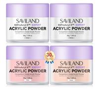SSProAcryl Ultra-Smooth Acrilico Polvere: 4x30g Trasparente Bianco Nude Rosa Acrilico Nail Powder Keratina Professionale Acrilico Polvere Set Estensione Unghie Carving 3D Nail Art Salon