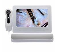 SSQUZA Analizzatore dei Capelli della Pelle, Schermo 11" HD LCD, Lente d'Ingrandimento della Pelle 50x/200x, Foto di Sostegno, Diagnosi del Follicolo Pilifero della Pelle,Silver
