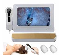 SSQUZA Analizzatore della Pelle,Schermo LCD HD da 11",Lente d'Ingrandimento 50x/200x E Rilevatore Follicoli Piliferi,Macchina Professionale per L'analisi della Pelle per Uso Domestico E Salone,Gold