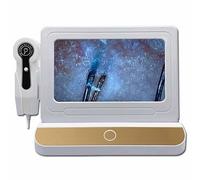 SSQUZA Analizzatore Pelle Capelli,Analizzatore Diagnostico per Capelli,Schermo LCD HD 11 Pollici,Strumento Diagnostico Ingrandimento 50x/200x,Dispositivo per Follicoli per Casa E Salone,Gold
