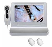 SSQUZA Analizzatore Pelle Capelli,Analizzatore Diagnostico per Capelli,Schermo LCD HD 11 Pollici,Strumento Diagnostico Ingrandimento 50x/200x,Dispositivo per Follicoli per Casa E Salone,Silver