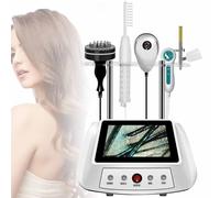 SSQUZA Analizzatore per Capelli con Diagnosi della Pelle 5 in 1,Rilevatore del Cuoio Capelluto,con Funzione di Massaggio,5 Strumenti per La Diagnosi dei Capelli,Cura della Pelle per Viaggi,Casa