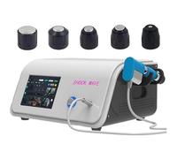 SSQUZA Macchina per Terapia Ad Onde d'Urto,con 5 Teste di Massaggio Multifunzione Massaggiatore del Corpo a Onde d'Urto Curare Le Malattie Muscolari/Rafforzare Le Cellule/Alleviare Il Dolore