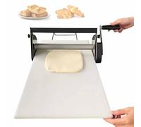 SSQUZA Sfogliatrice Pieghevole per Pasta,Sfogliatrice Manuale in Acciaio Inox da 12"/15",Sfogliatrice da Banco,Impostazioni Spessore Regolabili,per Preparare Pasta Sfoglia per Pasticceria,Rs101