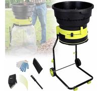 SSQUZA Trituratore Elettrico per Foglie,Biotrituratore da Giardino Senza Lame 15 Amp 2500W per Rapporto Riduzione 17:1,Pacciamatura Fino a 55 Galloni al Minuto,per Pulizia Cortile,40m*Powercord