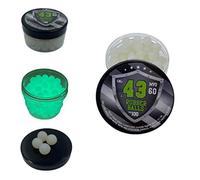 SSR 100 x Night Vision Fluorescent Silicon Rubber Balls Paintballs Glowing in The Dark in 43 Cal. Palline di Gomma Paintball Che brillano al Buio in Calibro 43