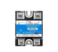 SSR-10DD / 25DD / 40DD Relè a stato solido monofase DC controllato DC SSR monofase con coperchio in plastica Dissipatore di calore 220 V 1 pz(40DD)