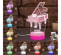 SSRUI Lampada notturna personalizzata con illusione 3D a forma di pianoforte, lampada a LED con diversi colori che cambiano, decorazione musicale per camera da letto e soggiorno, regali per gli amanti