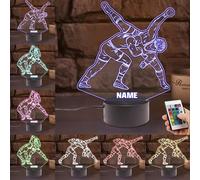 SSRUI Luce notturna personalizzata Wrestling Nome personalizzato Lampada illusione 3D con più colori che cambiano, lampada da scrivania a LED per wrestling, decorazione per la casa, regali per Natale