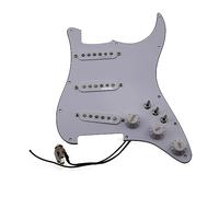SSS Ainico 5 Pickup Single Coil Caricato Set Battipenna Precablato Per Chitarra Elettrica ST (Color : White)