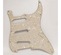 SSS Battipenna a 11 fori per chitarra elettrica Stratocaster giallo chiaro perlato, compatibile con chitarre elettriche Fender/Squier Strat Parti di ricambio