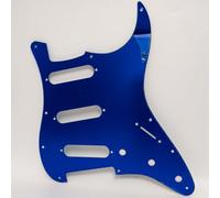 SSS Battipenna a 11 fori per chitarra elettrica Stratocaster, piastra antigraffio a specchio blu, compatibile con chitarre elettriche Fender / Squier Strat Parti di ricambio