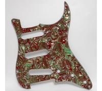 SSS Battipenna per chitarra a 11 fori, guscio marrone verde per piastra antigraffio per chitarra elettrica, compatibile con chitarre elettriche Stratocaster, parti di ricambio