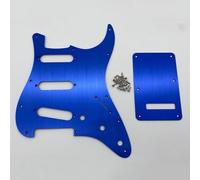 SSS - Battipenna per chitarra elettrica a 11 fori e piastra posteriore in alluminio anodizzato blu stile moderno per Fender Stati Uniti e Messico prodotto standard Stratocaster stile moderno pezzi
