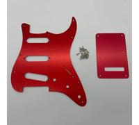 SSS Battipenna per chitarra elettrica a 11 fori e piastra posteriore in alluminio rosso anodizzato stile moderno per Fender Stati Uniti e Messico prodotto standard Stratocaster stile moderno pezzi