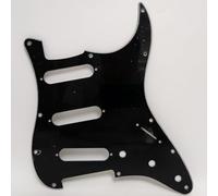 SSS Battipenna per chitarra elettrica ST, a 11 fori, piastra nera antigraffio, compatibile con chitarre elettriche Stratocaster, parti di ricambio