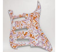 SSS Battipenna per chitarra elettrica Stratocaster a 11 fori, placcato oro e viola, compatibile con chitarre elettriche Fender/Squier Strat Parti di ricambio