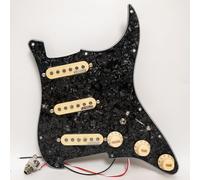 SSS - Battipenna precablato per chitarra Fender ST, compatibile con pickup Wilkinson SSS Alnico 5 single coil, kit di ricambio per chitarra elettrica Stratocaster USA/Messico (SN06)