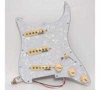SSS - Battipenna precablato per chitarra Fender ST, compatibile con pickup Wilkinson SSS Alnico 5 single coil, kit di ricambio per chitarra elettrica Stratocaster USA/Messico (SN03)