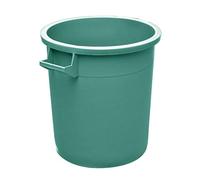 SSS Bidone Industriale in Polipropilene, Verde, Lt 50, Servizio 6 Pezzi Caffe Piatto Colorato, Formato da 2 Tazzine Caffe Trasparenti con 1 Piattino Azzurro e 1 Piattino Rosa, 1 Campana con Piattino