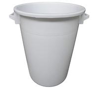 Mobil Plastic Bidone industriale in PEHD (Polietilene ad alta densità) per trasporto liquidi e alimenti con manici - Capacità 100 litri - Bianco neutro - bianco plastica 19/100-N