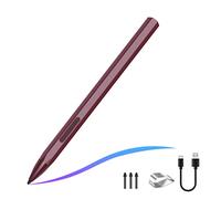 SSS·GRGB Penna stilo per Microsoft Surface Pro9/8/X/7/6/5/4/3 Surface Go 3/2/1 Surface 3/Laptop/Studio/Book 4/3/2/1 con 4096 Tilt Pressure Palm Rejection, attacco magnetico, ricaricabile, rosso