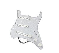 SSS Pickguard Per Chitarra Elettrica Caricato Precablato Pickup Alnico 5 Sfalsati Per Chitarra FD Bianco